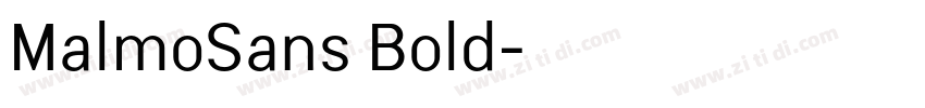 MalmoSans Bold字体转换